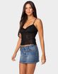 EDIKTED Angelina Sheer Lace Tank Top image number 3