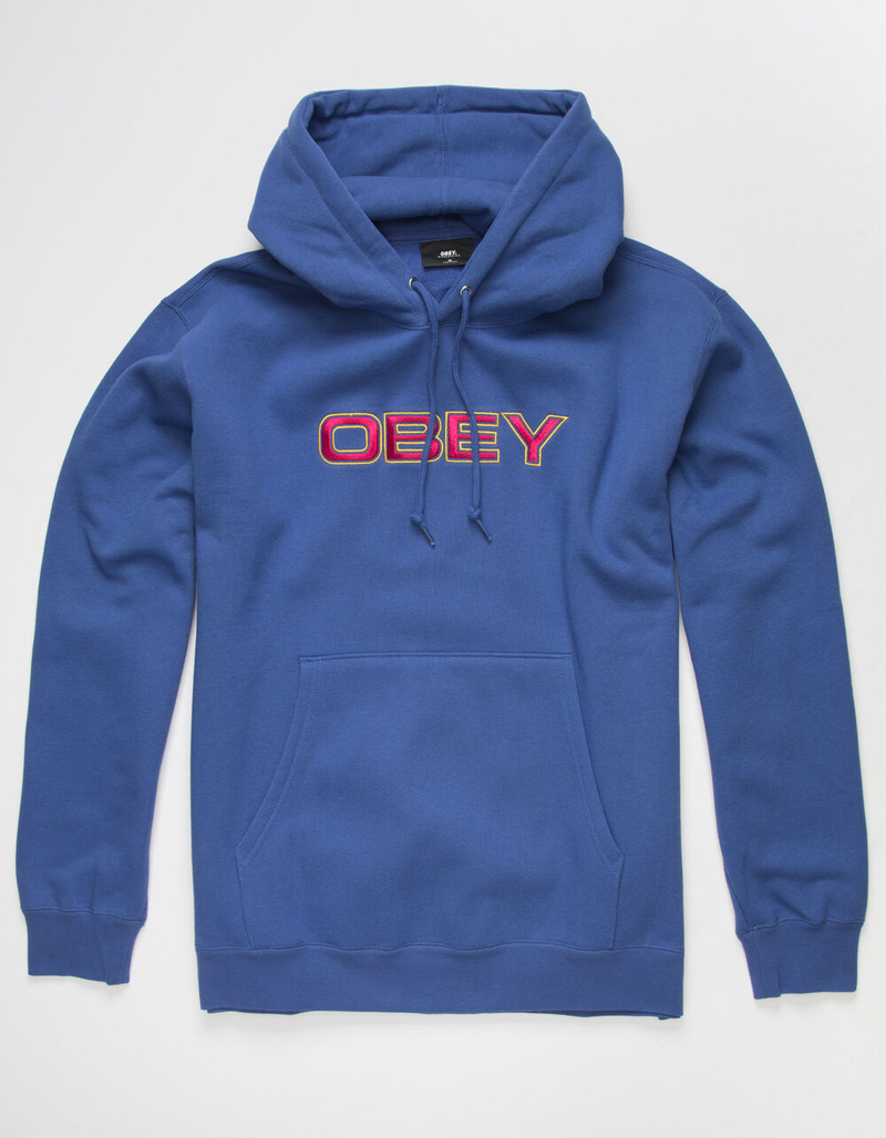 OBEY Trace Mens Royal Hoodie image number 0