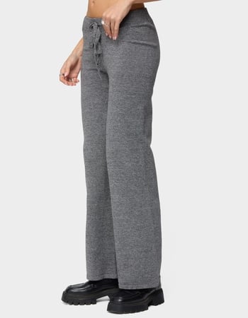 EDIKTED Ayah Straight Leg Knit Pants Alternative Image