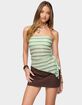EDIKTED Sari Striped Strapless Asymmetric Top image number 1