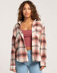 LOVE TREE Plaid Womens Boyfriend Flannel image number 1