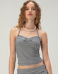 FULL TILT Womens Stripe Halter Top image number 1