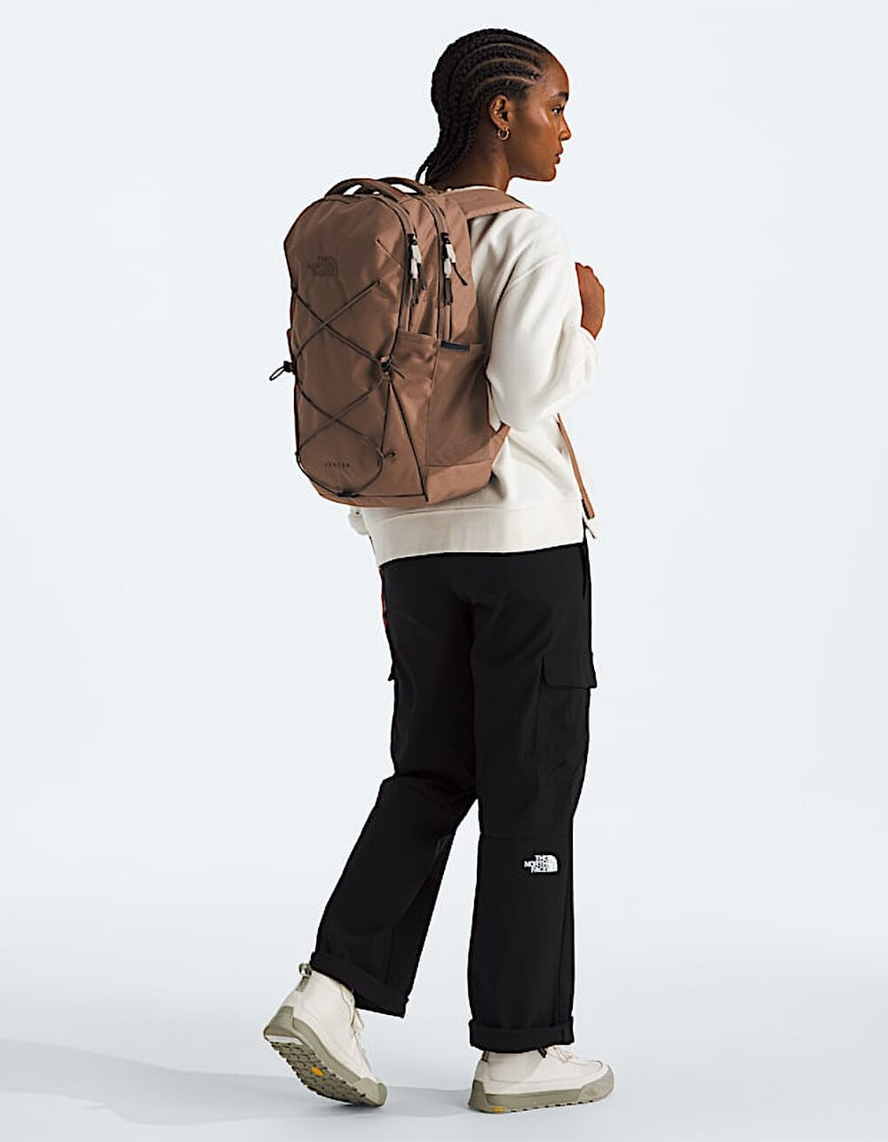 【THE NOTRH FACE】 W JESTER−LIGHT_BROWN THE NORTH FACE Jester Womens Backpack - LATTE/SMOKEY BROWN
