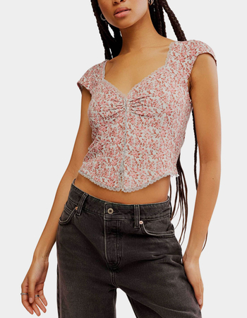 FREE PEOPLE Faye Womens Printed Top Primary Image