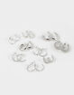 FULL TILT 9 Pack Textured Hoop Earrings image number 1