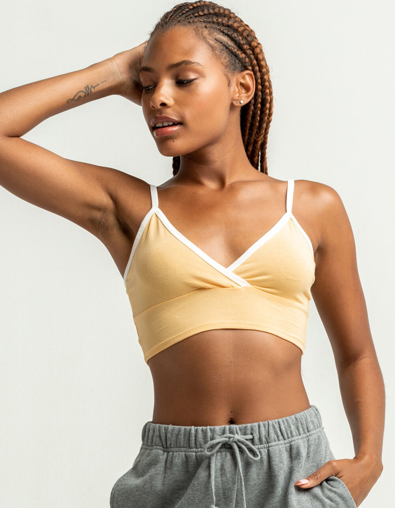 DESTINED Surplice Womens Yellow Cami image number 0