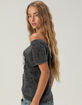 WEST COAST CHOPPERS Skull And Wings Womens Off The Shoulder Tee image number 3