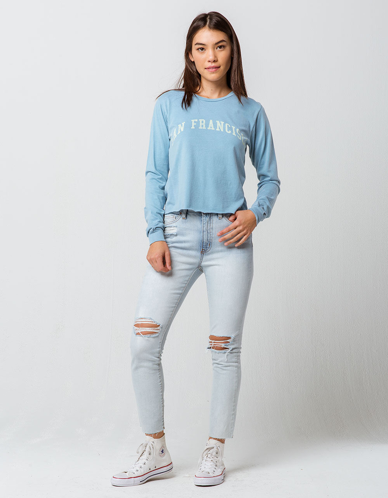 FULL TILT San Francisco Bridge Womens Crop Tee image number 3