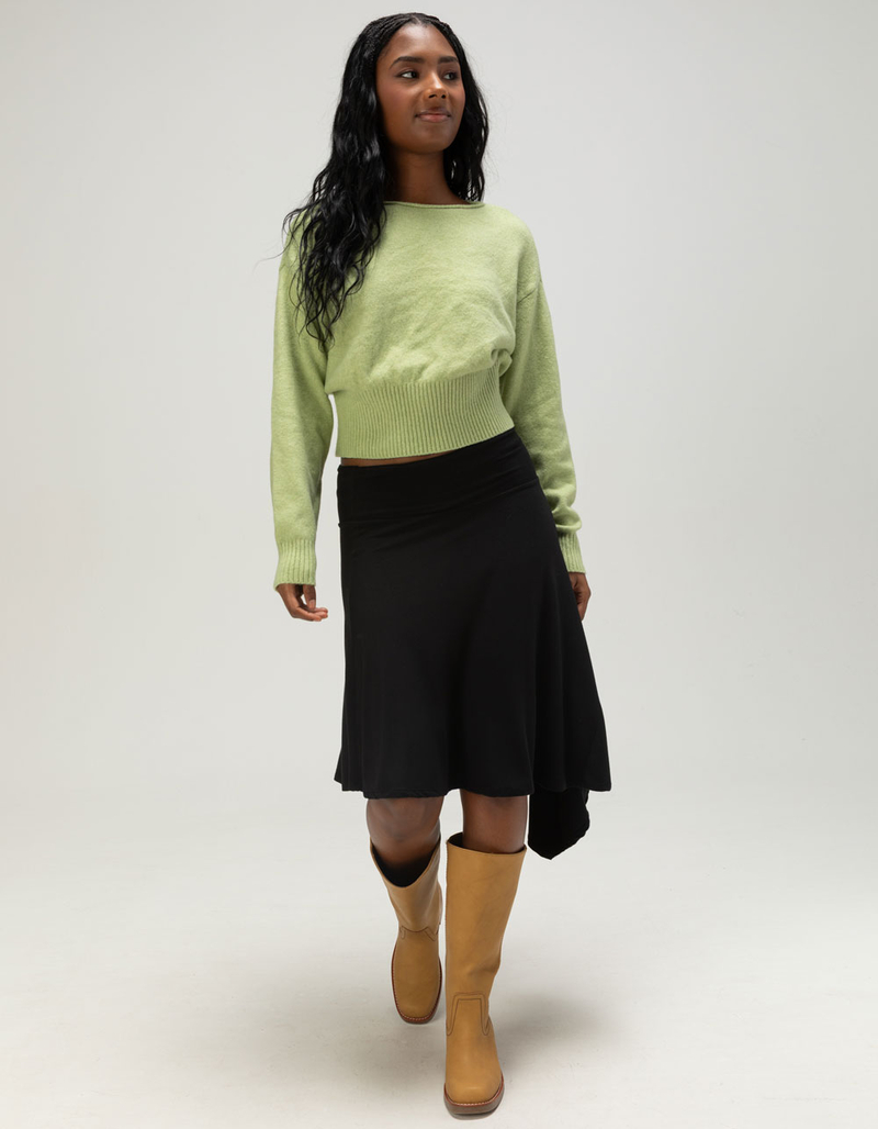 JUST POLLY Womens Banded Bottom Sweater image number 1