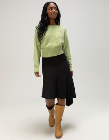 JUST POLLY Womens Banded Bottom Sweater Alternative Image