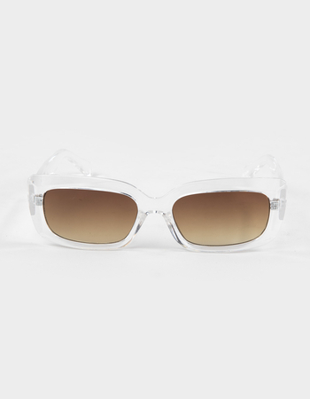 RSQ Gold Mirror Rectangle Sunglasses Alternative Image