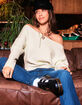 RSQ Womens High Rib Off The Shoulder Sweater image number 1