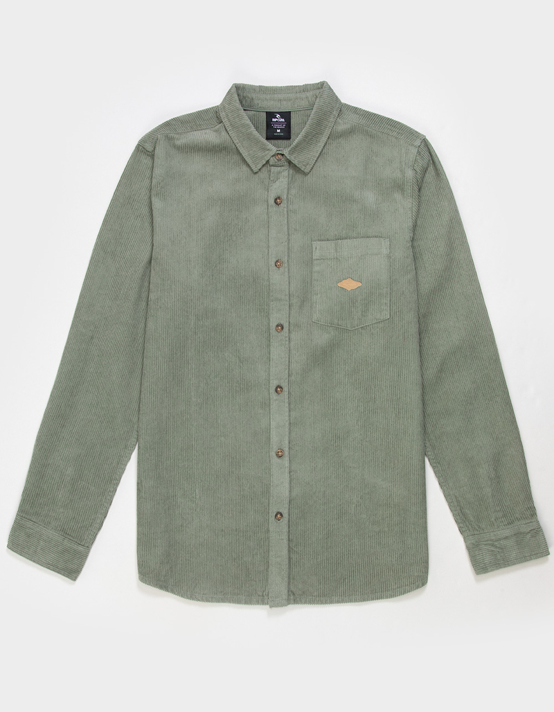 RIP CURL Classic Surf Mens Corduroy Long Sleeve Button Up Shirt image number 0