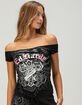 ED HARDY Womens Off The Shoulder Top image number 1