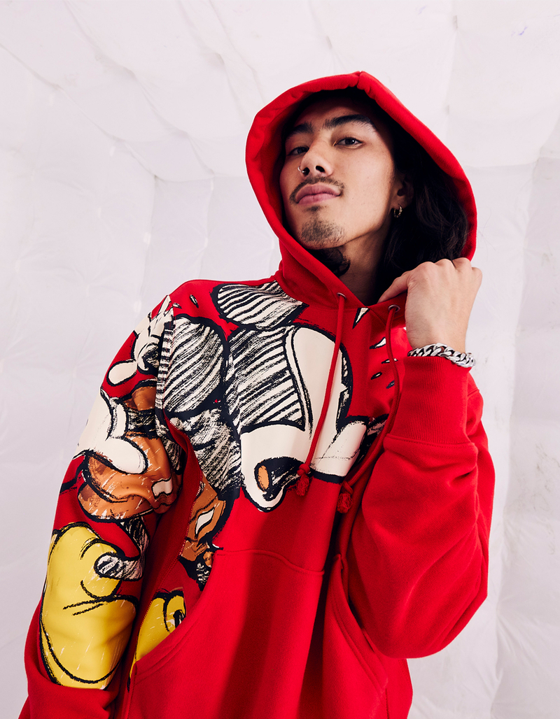 CHAMPION x Disney Mickey Mouse Doodle Mens Hoodie image number 4