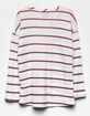 FOR ALL SEASONS Stripe Button Front Girls Top image number 2