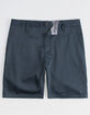 BLUE CROWN Slim Navy Mens Chino Shorts image number 1