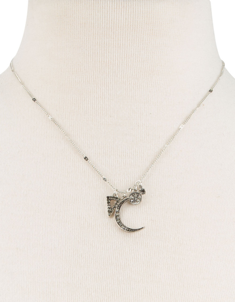 FULL TILT Rhinestone Moon Necklace image number 0