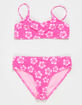 DAMSEL Hibiscus Girls Texture Bralette Bikini Set image number 1