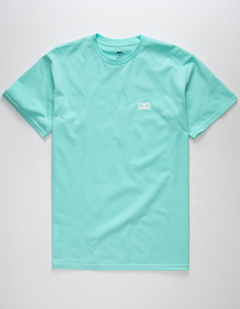 OBEY Stacked Mens Mint T-Shirt image number 1