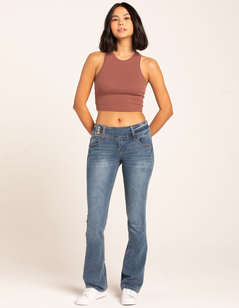 VANILLA STAR Extended Tab Flare Womens Jeans image number 0