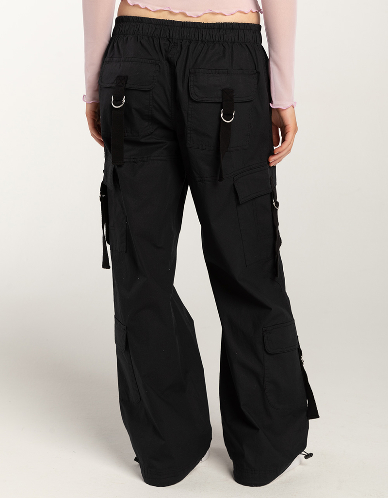 RSQ Womens Mid Rise Double Cargo Parachute Pants image number 3