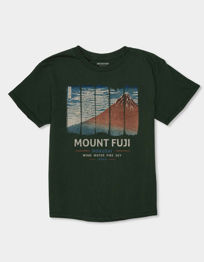JAPAN Mount Fuji Distressed Panels Unisex Kids Tee image number 0