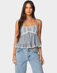 EDIKTED Lace Trim Babydoll Tank Top image number 1