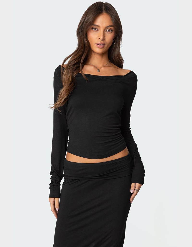 EDIKTED Johanna Cowl Neck Top image number 0