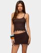 EDIKTED Zeinab Bead Fringe Crochet Top image number 1