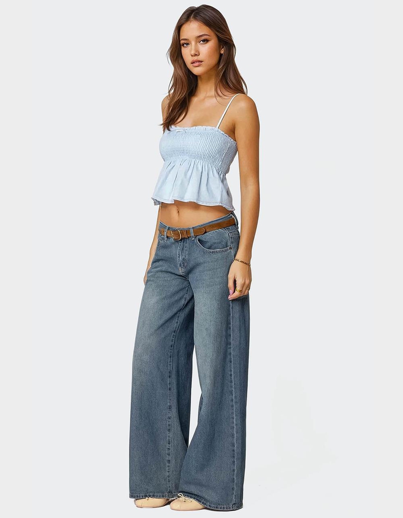 EDIKTED Millie Scrunch Tank Top image number 3