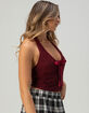 WEST OF MELROSE Lace Womens Halter Top image number 3