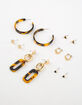 FULL TILT 6 Piece Tortoise Hoops & Mini Hoop Earrings image number 1
