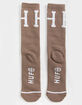 HUF Classic H Mens Brown Crew Socks image number 2