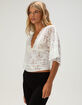 WEST OF MELROSE Womens Lace Top image number 3