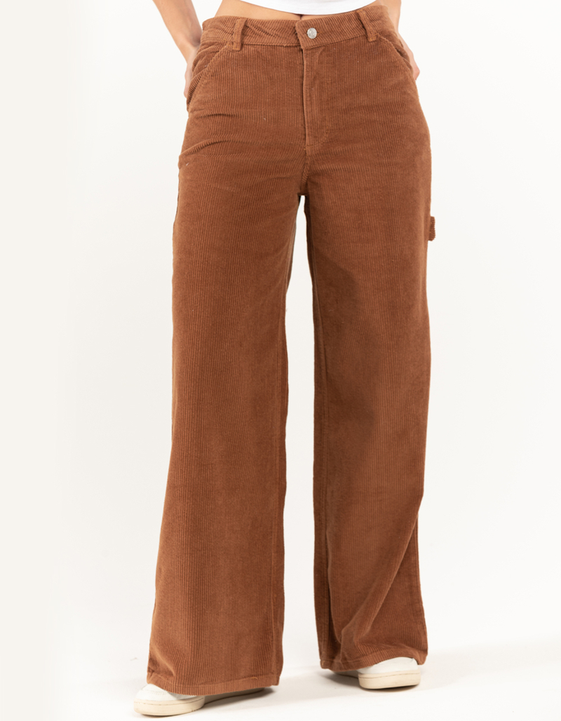 RSQ Wide Leg Womens Corduroy Carpenter Pants image number 1