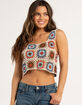 RSQ Womens Granny Square Crochet Tank Top image number 4