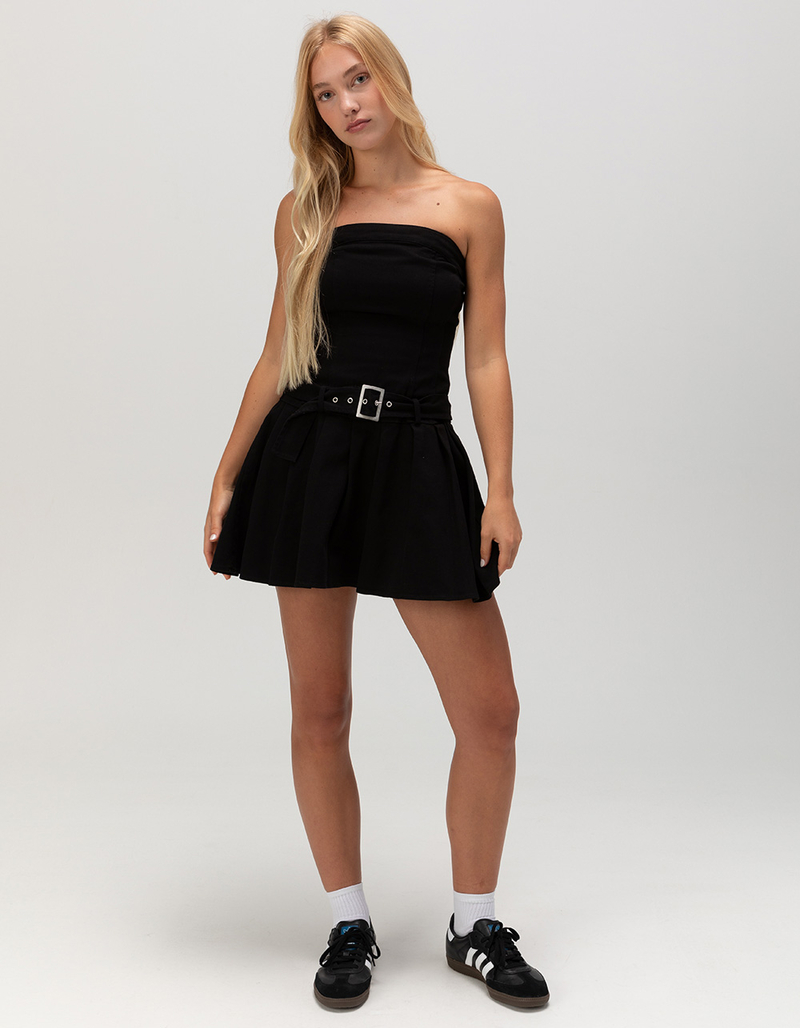 RSQ Womens Pleated Tube Belted Dress image number 1