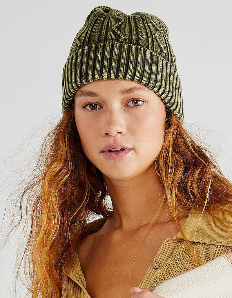 FREE PEOPLE Stormi Washed Cable Beanie image number 3