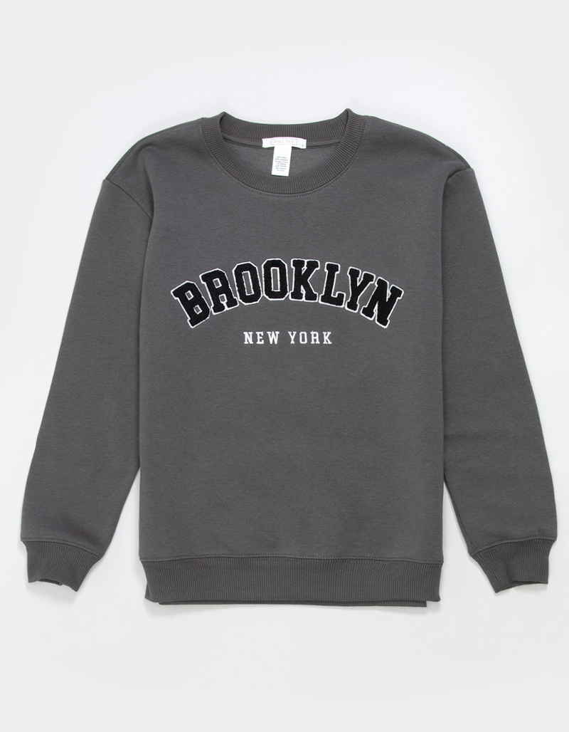 FULL TILT Brooklyn Chenille Girls Crewneck Sweatshirt image number 0