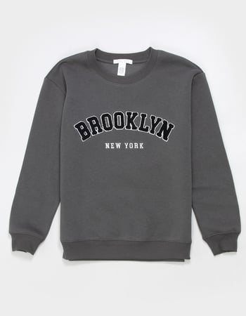 FULL TILT Brooklyn Chenille Girls Crewneck Sweatshirt Primary Image