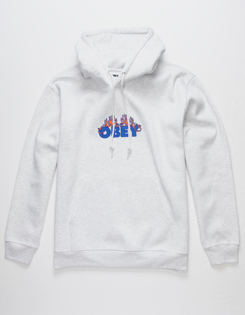 OBEY Flames Mens Hoodie image number 0