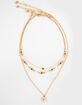 FULL TILT Layered Flower Sun Charm Necklace image number 1