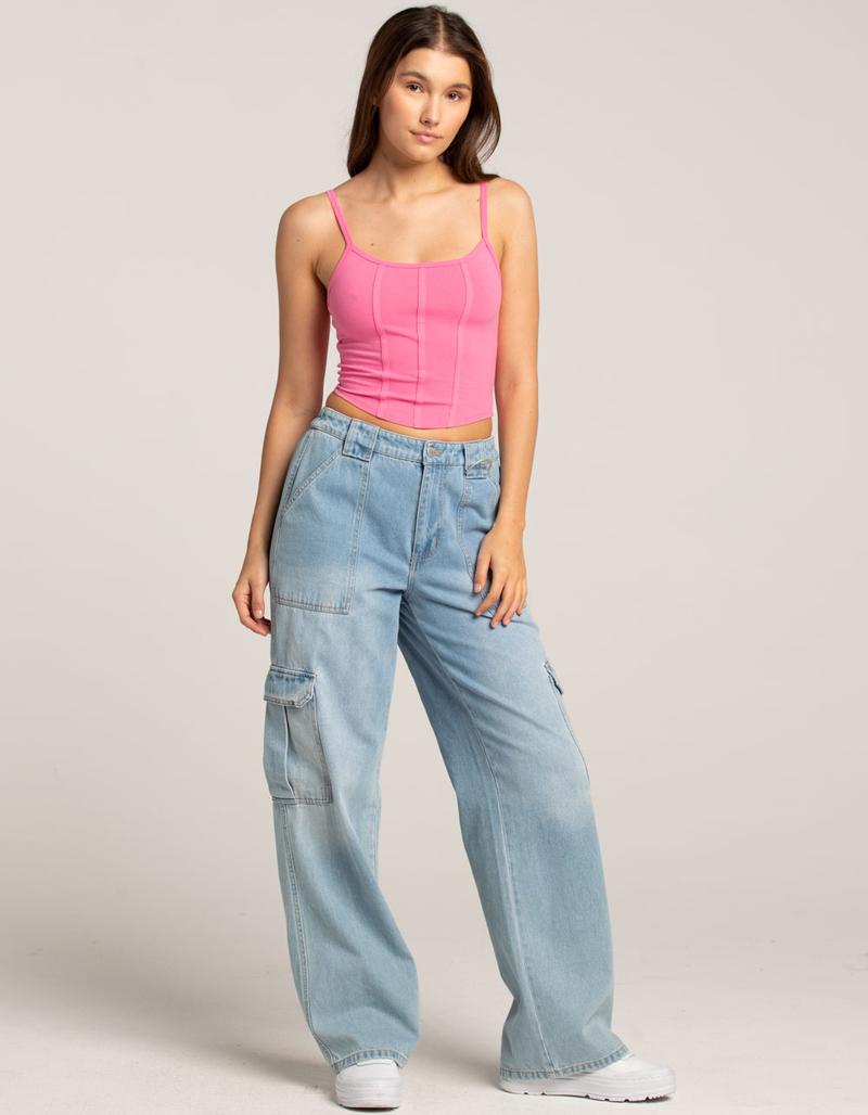 RSQ Womens Solid Corset Top image number 3