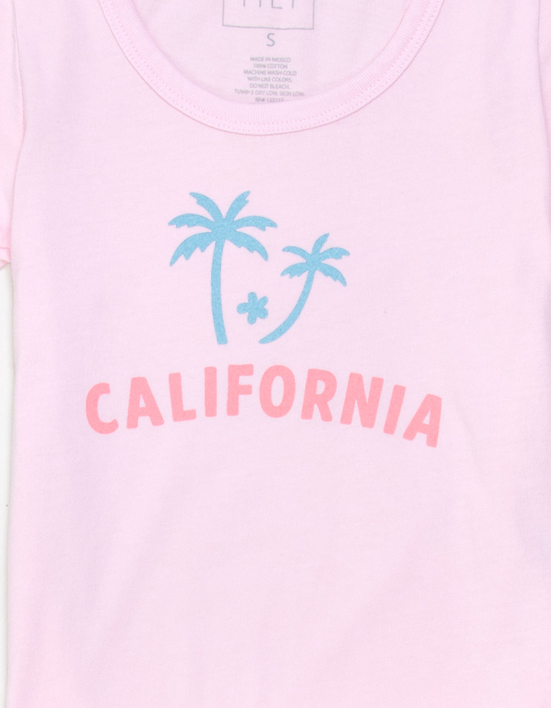 FULL TILT Cali Palm Girls Baby Tee image number 1