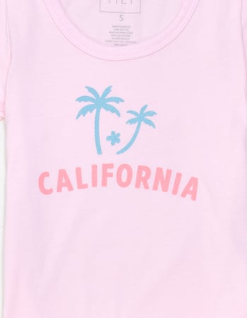 FULL TILT Cali Palm Girls Baby Tee Alternative Image
