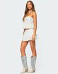 EDIKTED Dora Eyelet Flared Mini Skirt image number 3