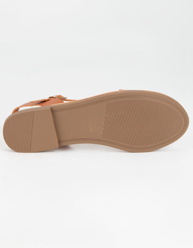 SODA Ankle Strap Womens Tan Sandals image number 3