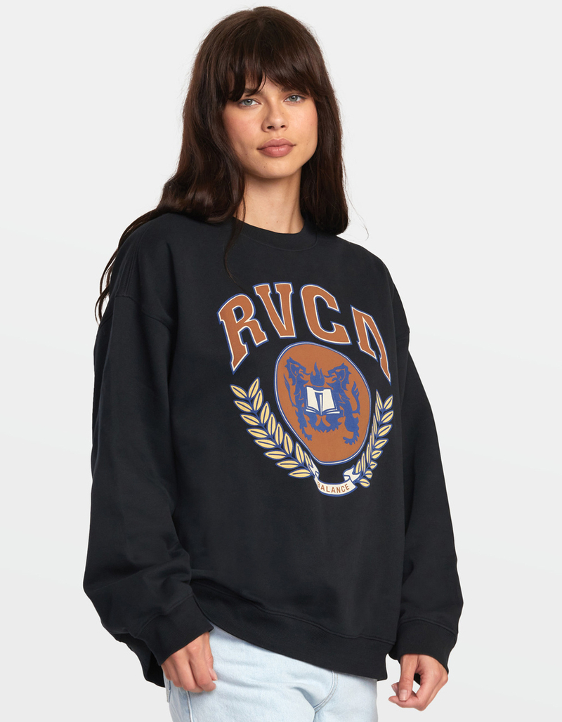 RVCA Letterman Womens Crewneck Sweatshirt image number 2