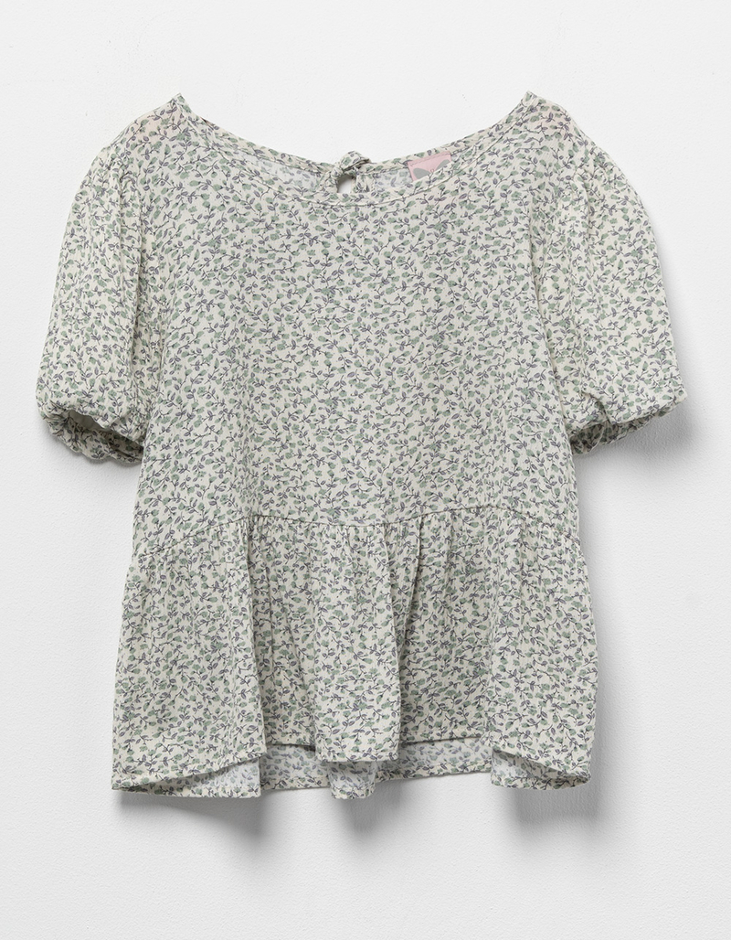 FOR ALL SEASONS Floral Babydoll Girls Top image number 0